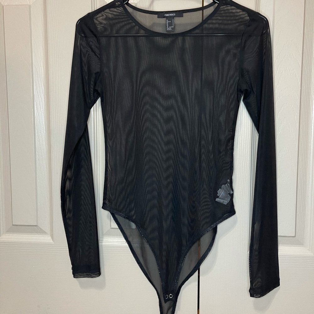 Long Sleeve Mesh Top